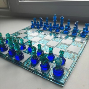 Tablero de Ajedrez de Resina Hecho a Mano de Alta Calidad, Ajedrez de Caballero Renacentista Artesanal, Clásico Recreativo, Artesanía de Resina, Ajedrez de Resina Epoxi - Product Image 6