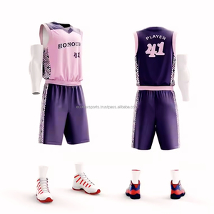 เสื้อบาสเก็ตบอลพิมพ์ซับลิเมชันน้ำหนักเบาดีไซน์ทีมออกแบบได้ตามที่ต้องการ - Product Image 4