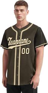 Maillot de baseball personnalisé en sublimation, unisexe, antibactérien, 100% polyester, respirant, séchage rapide, pour équipe - Product Image 2