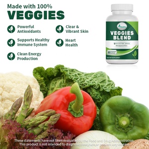 Capsules Super <span class=keywords><strong>Greens</strong></span> OEM/ODM, complément alimentaire aux <span class=keywords><strong>fruits</strong></span> et légumes avec luzerne, racine de betterave, cerise acide et gingembre pour l'immunité et l'énergie - Product Image 4