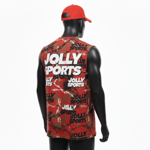 Camiseta sin mangas para hombre, de algodón grueso, con estampado personalizado, logotipo serigrafiado, estilo urbano, 100% algodón, corte holgado. - Product Image 5