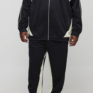 Chándal para hombre con diseño de bloques de color y material transpirable, con pantalones de diseño moderno para compradores mayoristas de ropa casual. - Product Image 3