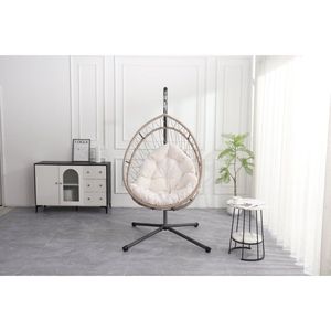 Sedia Sospesa a Forma di Uovo per Interni/Esterni, Altalena da Patio, Amaca Durevole per una Seduta Confortevole - Product Image 1