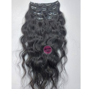 Extensions de cheveux humains naturels bouclés, bruts, Remy, à clipser, de donneur unique, origine Inde, en lots complets, 120g, Arrow Exim, vente en gros - Product Image 5