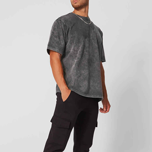 <b>Men</b> Polyester/Cotton Casual Oversized <b>T</b>-<b>Shirt</b> Neck Soft <b>Striped</b> Front Custom Design Wholesale Factory OEM ODM Supplier - Product Image 2