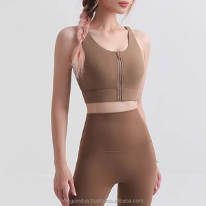 Soutien-gorge de sport/yoga réversible léger pour enfants, grande taille, avec logo personnalisé, fermeture éclair et protection antichoc - Product Image 5