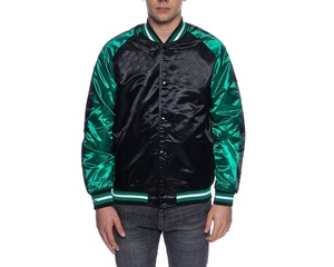แจ็คเก็ตซาตินบอมเบอร์คุณภาพสูงสั่งทำพิเศษ โพลีเอสเตอร์ แจ็คเก็ตเบสบอลซาตินสำหรับฤดูหนาว ผู้ชายและผู้หญิง - Product Image 1