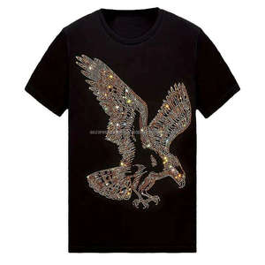 Rhinestone Printed Custom Design Men's T Shirts-100% Cotton High Quality Streetwear <b>Fashion</b> - Product Image 1