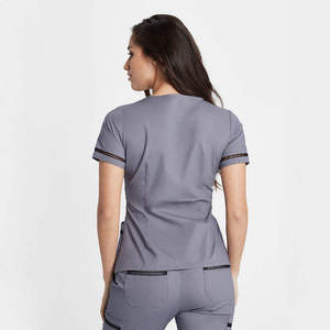 Uniformes d'infirmières sur mesure OEM pour femmes, ensembles de blouses de haute qualité avec poches, uniformes d'hôpital professionnels du meilleur fabricant - Product Image 4