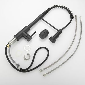Rubinetto da Cucina Commerciale Monocomando Nero con Doccetta Estraibile per Lavello - Product Image 3