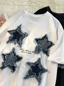 Nouveauté T-shirt surdimensionné personnalisé 100% coton style streetwear pour femmes et hommes, manches courtes, broderie, motif imprimé - Product Image 3