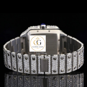 Premium Quality Luxury Fully Iced Out Mossiante Diamond Watch with Stainless Steel for Party and Occasion Available for Sale - Product Image 3