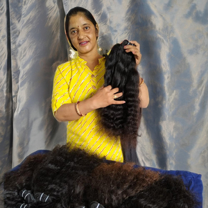 Indian <b>Curly</b> Raw Hair Wholesale 100% Unprocessed Double Drawn Virgin Human Hair <b>Extension</b> Virgin Bundles Human Hair <b>Extensions</b> - Product Image 5