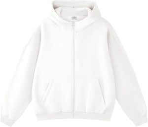Sweat à capuche zippé pour homme 300 g/m² en molleton de coton et polyester épais, respirant, style streetwear décontracté, avec logo personnalisé, pour l'hiver - Product Image 1
