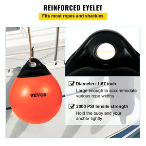 Orange 15 \ "di diametro boe gonfiabili palle pesanti marker in PVC di qualità marina per ormeggiare il Rafting e la pesca - Product Image 5