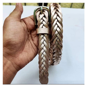 Cinturón Ecuestre de Cuero Genuino de Alta Calidad con Diseño Trenzado Resistente y Hebilla de Aleación de Zinc Totalmente Personalizable - Product Image 4