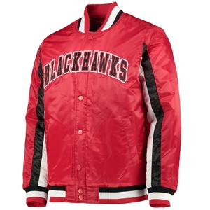 Custom Men's Satin Letterman Bomber Jacket Stand Collar Basketball Corduroy Style Winter-Available Wholesale Windproof - Product Image 6
