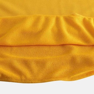 Sweat-shirt unisexe jaune à col rond, tricoté, coupe ample, couleur unie, en molleton de coton, style décontracté, pour l'automne - Product Image 4