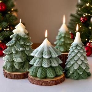 Exquisite Christmas Tree Aromatherapy Candle Christmas Aromatherapy Gypsum Candle <b>Silicone</b> Mold - Product Image 2