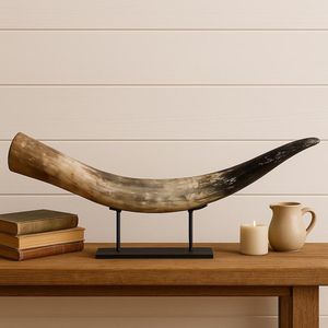 Viking Horn Beer <b>Mugs</b> With Wooden Stand And Decorative Sword Holder Floral Pattern Gold Plated Vintage Style For Party Adult Use - Product Image 5
