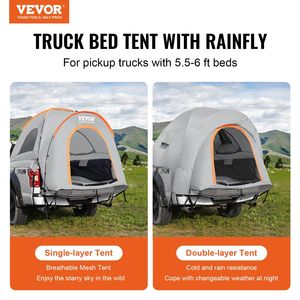 Double Layer Truck <b>Bed</b> <b>Tent</b> 5.5'-6' Waterproof PU2000mm Carry Bag Accommodates 2-3 for <b>Camping</b> Travel & Outdoor Activities - Product Image 2