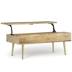 Tavolino da Caffè Grande con Piano Sollevabile Jager Design Naturale-Premium per Comfort e Stile - Product Image 1