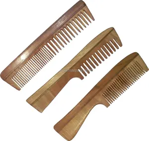 Peigne à cheveux en bois naturel antistatique pour femmes, meilleure qualité, vente en gros, écologique