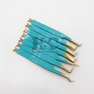 Pince à épiler papillon haut de gamme vison motif coeur pince à cils acier inoxydable doré belle pince à épiler d'extension durable - Product Image 5