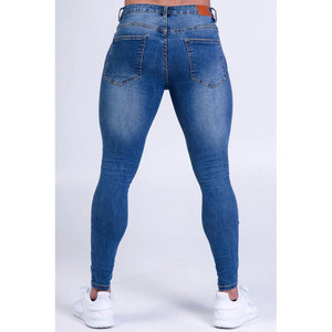 Pantalones Vaqueros de Mezclilla de Alta Calidad, Corte Regular Ajustado, Diseño Nuevo, Ligeros, para Hombre - Product Image 4