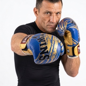 Gants d'entraînement de boxe Muay Thai OEM personnalisés en cuir véritable avec fermeture auto-agrippante, légers et à absorption des chocs élevée pour - Product Image 6