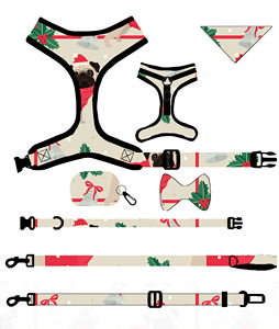 Set Guinzaglio e Collare in Poliestere Imbottito per AirTag, Pettorina Impermeabile Morbida per Cani di Piccola Taglia e Maniglia Doppia in Silicone per Cani di Taglia Grande - Product Image 3