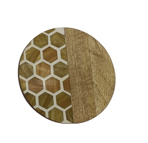 Modern Wooden Round <b>Coaster</b> Stylish <b>Drink</b> <b>Coasters</b> for Home Office Bar Decorative Gift Use - Product Image 1