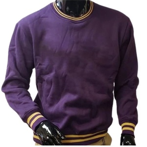 Sweat-shirts unisexes en molleton tricoté à col rond pour hommes, brodés, avec poche, en coton respirant et écologique, fabriqués par un universitaire - Product Image 1