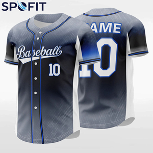 Camiseta de Béisbol Personalizada, Nueva, 100% Poliéster, Tejido Sublimado, Transpirable, Cómoda, Ropa de Entrenamiento Profesional para Equipos - Product Image 3