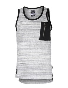 <b>Men's</b> Summer Color Block <b>Sleeveless</b> <b>Pullover</b> Kangaroo Pocket Workout Hooded Tank Digital Polyester/Cotton Quick Dry Breathable - Product Image 2