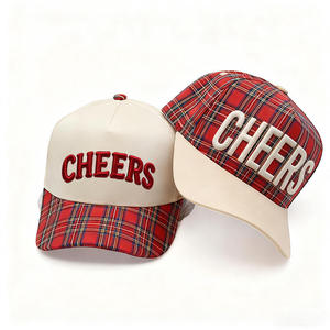 Casquette de baseball unisexe personnalisée à 5 panneaux en polyester/coton avec logo brodé 3D, fermeture snapback réglable pour l'extérieur - Product Image 1