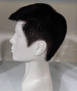 Export Quality <b>Men</b> Hair System Human Hair Toupee Natural Hairline Lace Base Non Surgical Replacement <b>Wig</b> Available For Sal - Product Image 3