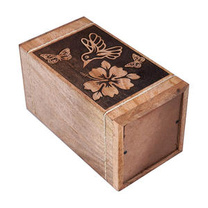 Indian Factory Production Luxury Style Wooden Cremation Urn <b>Box</b> <b>Large</b> Mango Wood Boxes with Lid Wooden Urns Pets <b>Memorial</b> Gifts - Product Image 3