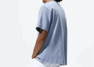 Short Sleeve Round O Neck Men Clothing Plus Size Boxy Fit T-Shirts Breathable Heavyweight Blank Custom Logo Plus Size T Shirts - Product Image 5