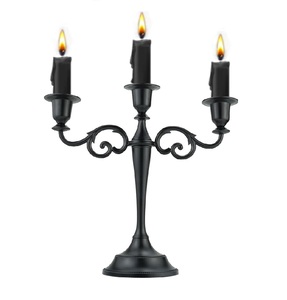 Luxury <b>Black</b> Powder Coated Circle Design <b>Metal</b> <b>Candle</b> <b>Holder</b> Eco-Friendly Durable Home Indoor Hallway Decor <b>Black</b> <b>Candle</b> <b>Holder</b> - Product Image 3