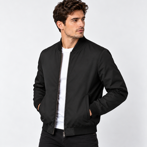 Chaqueta bomber clásica para hombre que combina tela de calidad, ajuste cómodo y estilo atemporal para moda casual y coleccionismo. - Product Image 1