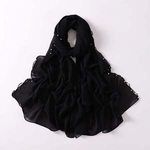 Summer Premium High Quality Soft <b>Silk</b> Muslim Women's <b>Hijab</b> Solid Long Custom Logo Square Eco-Friendly Breathable Anti-Bacterial - Product Image 6