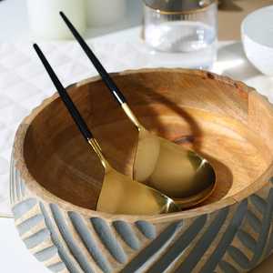 New Designer Stainless Steel Salad Server Set Dishwasher Safe <b>Serving</b> <b>Spoon</b> for Kitchen Hotels Homes Export Quality - Product Image 5