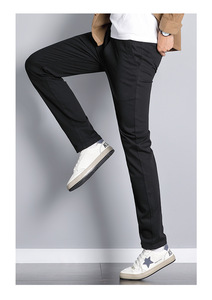 Pantalon Capri Décontracté Homme en Gros, Couleur Unie Épaisse, Taille Élastique, Design Léger - Product Image 3