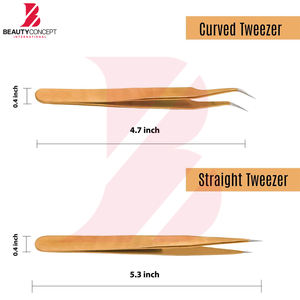 Pince à épiler multi-formes et multi-usages avec grip antidérapant pour volume, isolation et pose de cils classiques - Product Image 4
