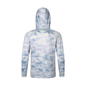 Sudadera con Capucha de Manga Larga para Hombre con Protección Solar UPF 50, Estampado de Camuflaje, Camisa de Pesca para Exteriores, Anti-UV, Secado Rápido - Product Image 2