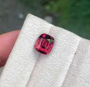 Natural Rhodolite Garnet <b>Cushion</b> Cut Red Loose Gemstone Zubeda Gems Third Party Appraisal 5MM Hole Diameter for Jewelry Making - Product Image 2