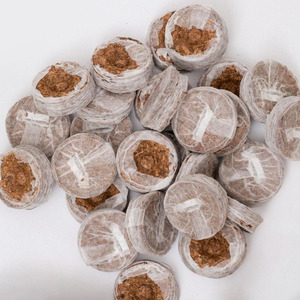 Pellets de coco premium para inicio de cultivo, pellets de coco para plántulas vivas, tapones de cocopeat a bajo precio - Product Image 1