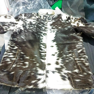 Veste en cuir de vachette tissée sur mesure pour femme, faite à la main, décontractée, imperméable, rembourrée de duvet, toutes saisons, taille haute, devant plat, élégante - Product Image 4