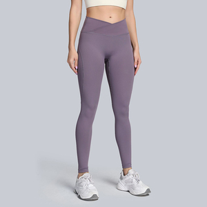 ราคาขายส่ง ชุดออกกำลังกายผู้หญิง กางเกงเลกกิ้งคุณภาพพรีเมียม กางเกงเลกกิ้งผู้หญิง สั่งทำโลโก้ได้ ชุดฟิตเนสผู้หญิง กางเกงเลกกิ้ง - Product Image 2